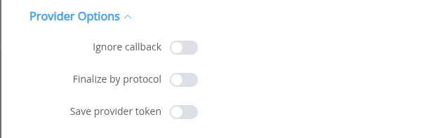 Provider Options